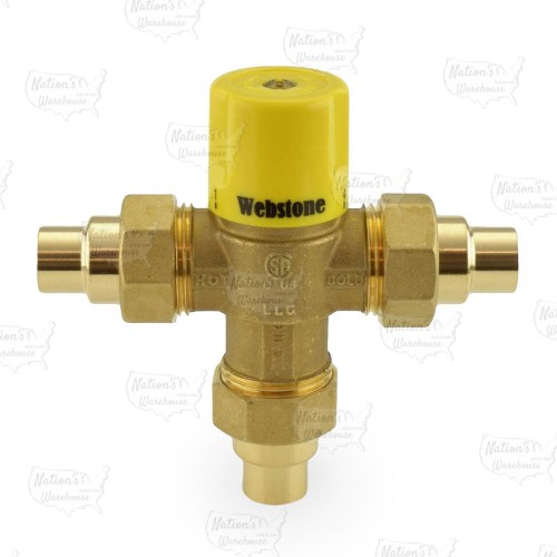 1/2” Union Sweat Mixing Valve, Lead-Free (95F – 131F)