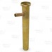 1-1/2" x 12", 17GA, Flanged Dishwasher Tailpiece w/ 1/2" (5/8" OD) Copper Branch Outlet, Rough Brass