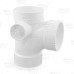 4" PVC DWV Sanitary Tee w/ 2" Right & Left Side Inlets