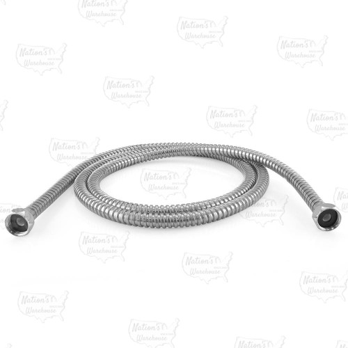72" Stainless Steel Shower Hose, Chrome Plated