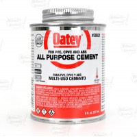 8 oz Medium-Body All Purpose Cement w/ Dauber for PVC/CPVC/ABS, Clear