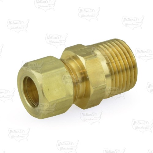 3/8" OD No Tube Stop x 3/8" MIP Threaded Compression Adapter, Lead-Free