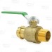 1" Press x 1" MPT Threaded Brass Ball Valve, Full Port, Lead-Free