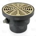 FinishLine Adjustable Floor Drain Complete Assembly, Round, Nickel-Bronze, 4" Cast Iron No-Hub