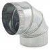 6" Galvanized 90° Adjustable Flue Elbow, 24 GA..