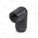 1-1/4" Barbed Insert x 3/4" Female NPT 90° PVC Reducing Elbow, Sch 40, Gray