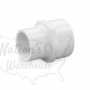 1" Barbed Insert x 3/4" Female NPT Threaded PVC Reducing Adapter, Sch 40, Gray