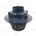 PVC Roof Drain w/ Enameled Cast Iron Dome Strainer, 3" PVC Hub