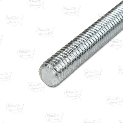 1/2"-13 x 2ft Threaded Rod (All-Thread), Galvanized Steel