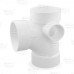 4" PVC DWV Sanitary Tee w/ 2" Right & Left Side Inlets