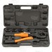 Manual Hydraulic Copper Press Tool Kit, 1/2", 3/4" and 1", w/ Pipe Cutter & Reamer