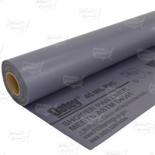 4ft Wide 40 mil Gray Oatey PVC Shower Pan Liner, sold by ft