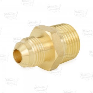 3/8" Flare x 1/2" Male NPT Threaded Brass Adapter