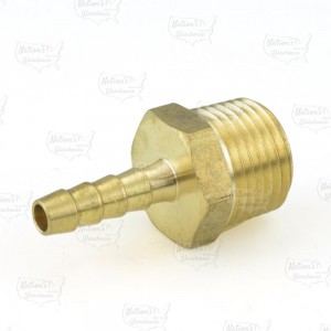 1/4” Hose Barb x 1/2” Male Threaded Brass Adapter