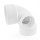 3" PVC DWV 90° Elbow w/ 2" Side Inlet