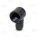 1" Barbed Insert x 1" Female NPT 90° PVC Elbow, Sch 40, Gray