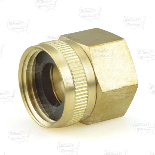 3/4" FGH x 3/4" FIP Swivel Brass Adapter