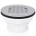 2" Hub, Solvent Weld PVC Shower Base/Module Drain w/ Snap-in Strainer, Locknut Style