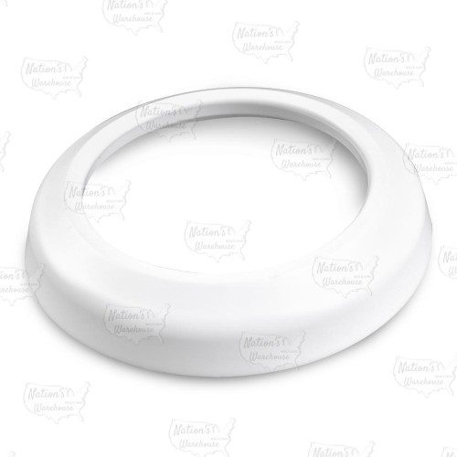 2" IPS White Plastic Escutcheon for 2" Iron/Brass/Steel Pipe