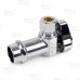 1/2" Press x 3/8" OD Compression Angle Stop Valve (1/4-Turn), Lead-Free