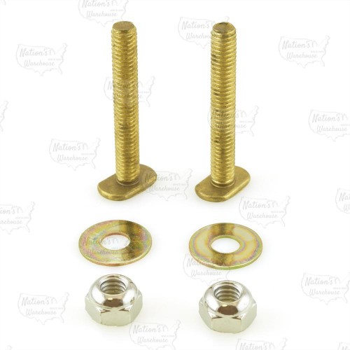 5/16" x 2-1/4" Long Solid Brass Closet Bolts Kit