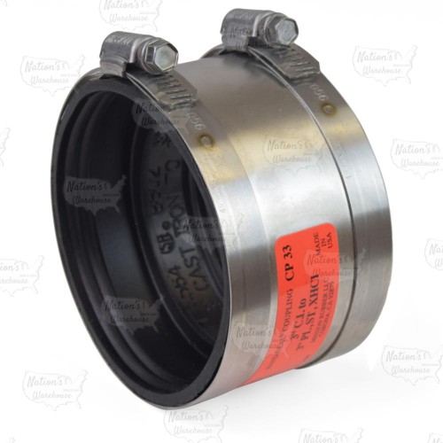 3" No-Hub CI to 3" Extra Heavy CI/Plastic/Steel Coupling