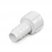 3/4" Barbed Insert x 3/4" Socket PVC Adapter, Sch 40, White