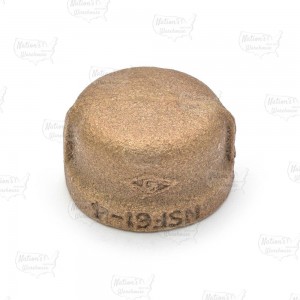 3/4" FPT Brass Cap, Lead-Free