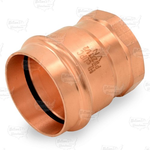 2" Press Copper x 1-1/2" Female Threaded Adapter, Imported