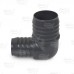 2" x 1-1/2" Barbed Insert 90° Reducing PVC Elbow, Sch 40, Gray