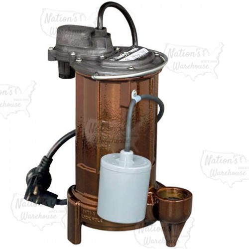 Automatic Sump/Effluent Pump w/ Wide Angle Float Switch, 3/4HP, 25' cord, 115V