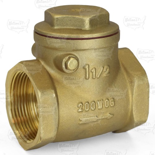 1-1/2" Threaded Swing Check Valve, Lead-Free