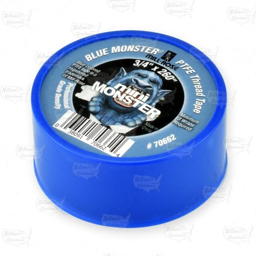 Blue Monster PTFE Thread Seal Tape, 3/4" x 260"