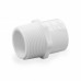 1" Barbed Insert x 1-1/4" Male NPT Threaded PVC Reducing Adapter, Sch 40, Gray