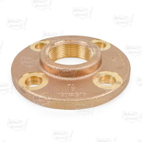 1-1/2" FPT Brass Floor Flange, Lead-Free