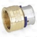 3/4" PEX Press x 3/4" Female Threaded Adapter, Lead-Free Bronze