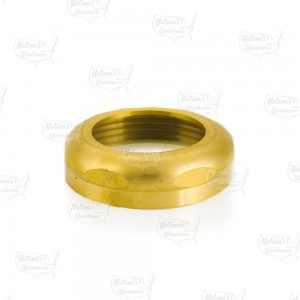 1-1/2" x 1-1/4" Tubular Slip Nut, Solid Rough Brass