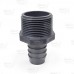 1" Barbed Insert x 1-1/4" Male NPT Threaded PVC Reducing Adapter, Sch 40, Gray