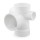 4" PVC DWV Sanitary Tee w/ 2" Right & Left Side Inlets