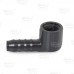 1/2" Barbed Insert x 1/2" Female NPT 90° PVC Elbow, Sch 40, Gray