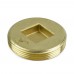 Heavy-Duty Brass Threaded Flush Cleanout Plug w/ Countersunk Square Head, 2" MIP