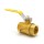 1" NPT Threaded Brass Ball Valve w/ Waste, Full Port