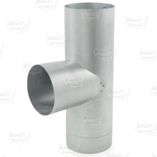 5" Galvanized Flue Tee, 24" Length, 26 GA..