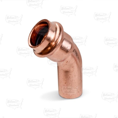 1/2" Press Copper 45° Street Elbow, Imported