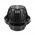 Cast Iron Roof Drain w/ Plastic Dome Strainer, 6" No-Hub