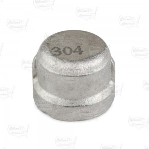 1/4" 304 Stainless Steel Cap, FNPT threaded