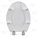 Bemis 3L2150T (White) 3" Lift Medic-Aid Plastic Elongated Toilet Seat w/ DuraGuard, Heavy-Duty