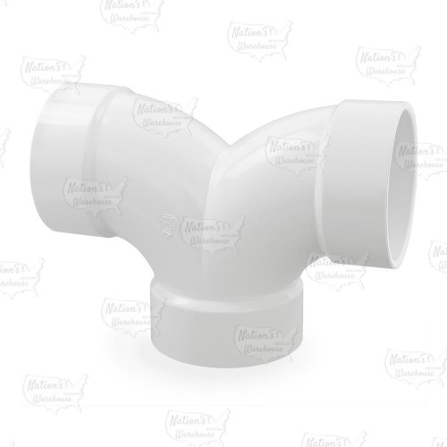 4" PVC DWV 90° Double Elbow