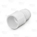 1-1/2" Barbed Insert x 1-1/2" Spigot PVC Adapter, Sch 40, White