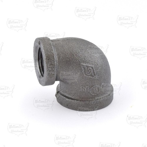 1/2” x 1/4” Black 90° Elbow